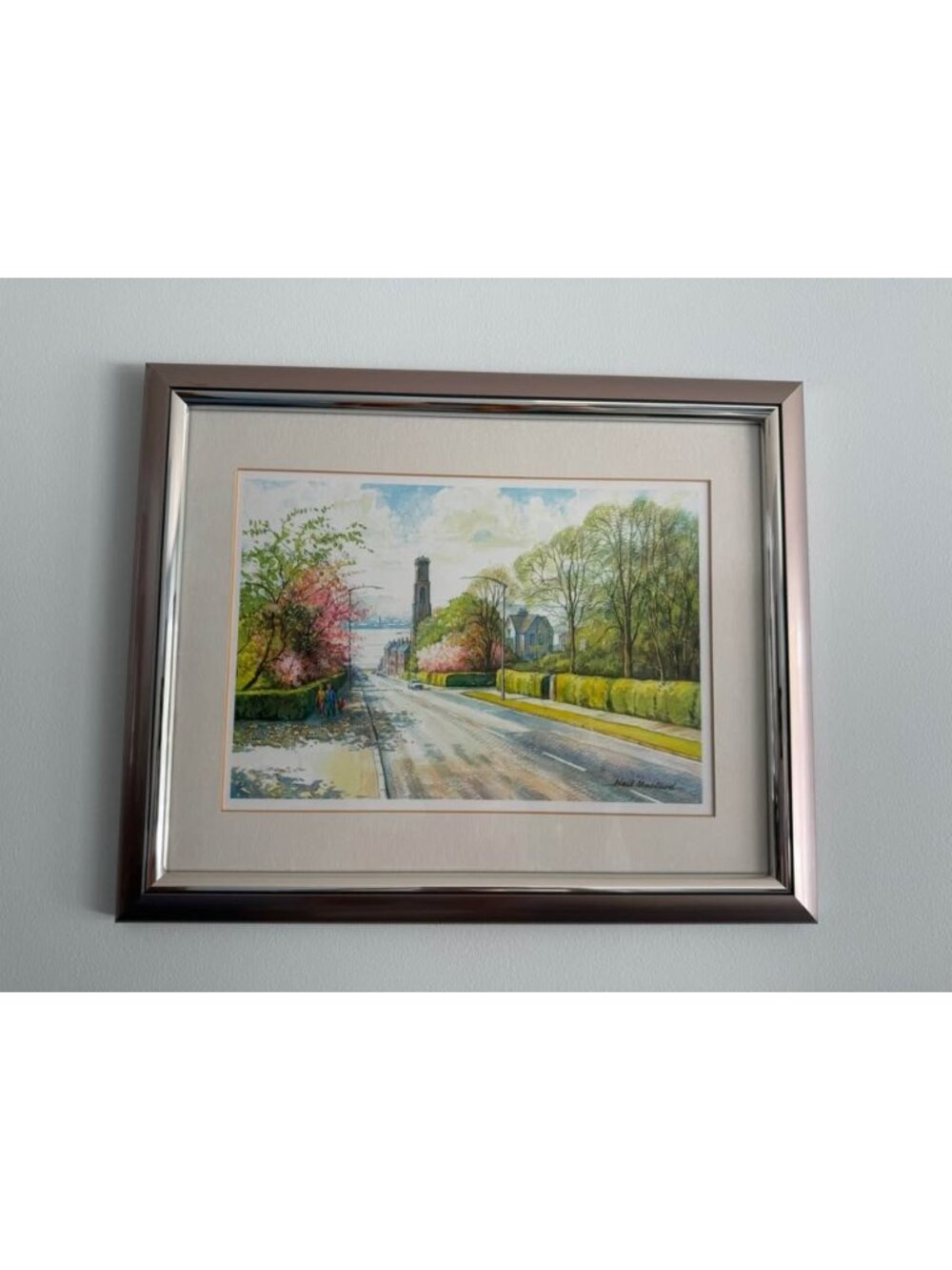 Framed & Matted Art Print NEIL MACLAOD “Sinclair St Helensburgh” Watercolors
